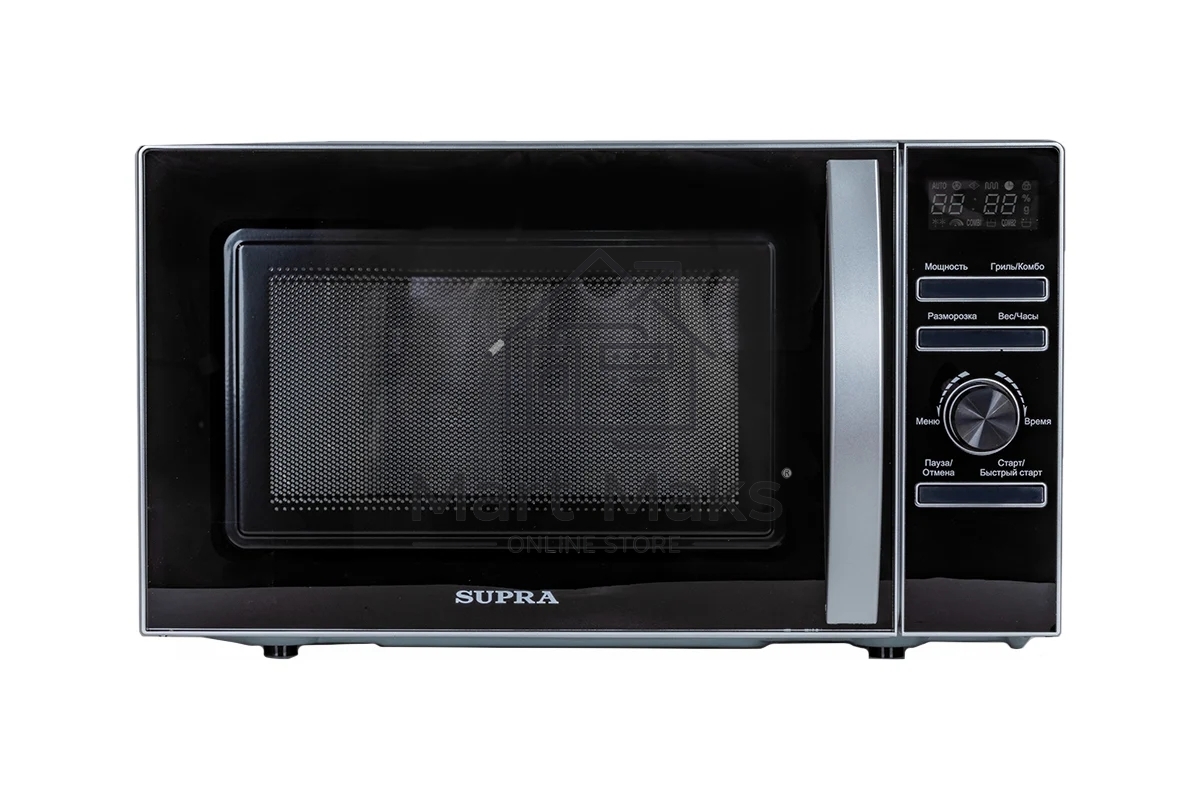 Микроволновая печь SUPRA 20TSG55 серебристый, 20 л, 700 Вт, переключатели - поворотный механизм/кнопки