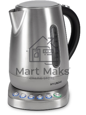 Чайник электрический Hyundai HYK-S7770 1.7л. 2200Вт серебристый/черный корпус: металл