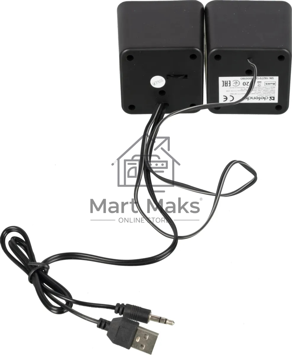 Акустическая 2.0 система Defender #1 SPK 22 черный, 5 Вт, питание от USB