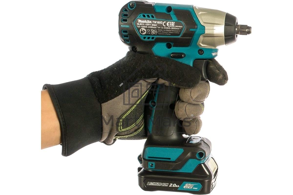 Гайковерт Makita TW160DWAE аккум. патрон:квад.3/8