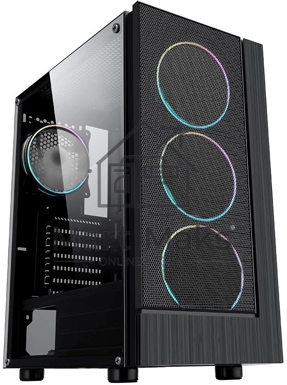 Компьютерный корпус AeroCool / Formula F-33RGB черный без БП ATX 3x120mm 2xUSB2.0 1xUSB3.0 audio bott PSU