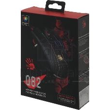 Мышь проводная A4Tech Bloody Q82 черный, 3200 dpi, USB, кнопки - 8
