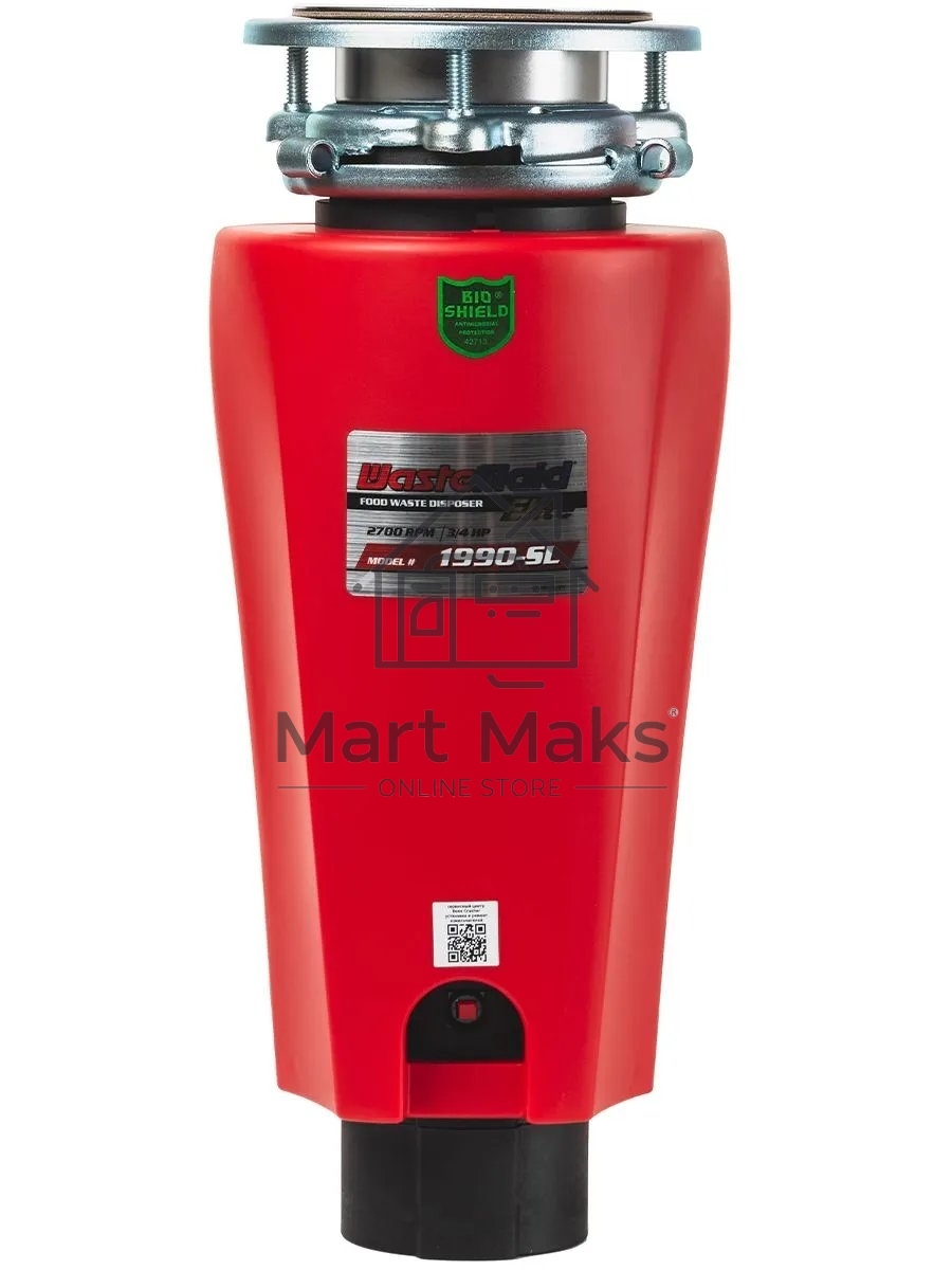 Измельчитель пищевых отходов Waste Maid Elite Model 1990-SL-3/4 HP Slim Line Disposer w/Air Switch 220v RU 3-bolt mount
