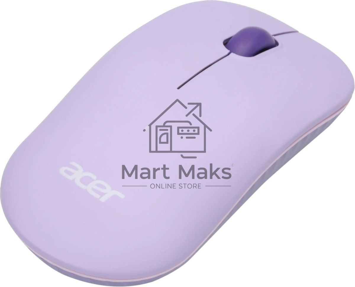 Мышь беспроводная Acer OMR205 фиолетовый, 1200 dpi, радиоканал, USB, кнопки - 3