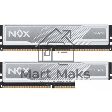 Оперативная память Apacer Nox, DDR4, 16GB (2x8 GB), 3200 MHz, CL16, DIMM, радиатор, белый