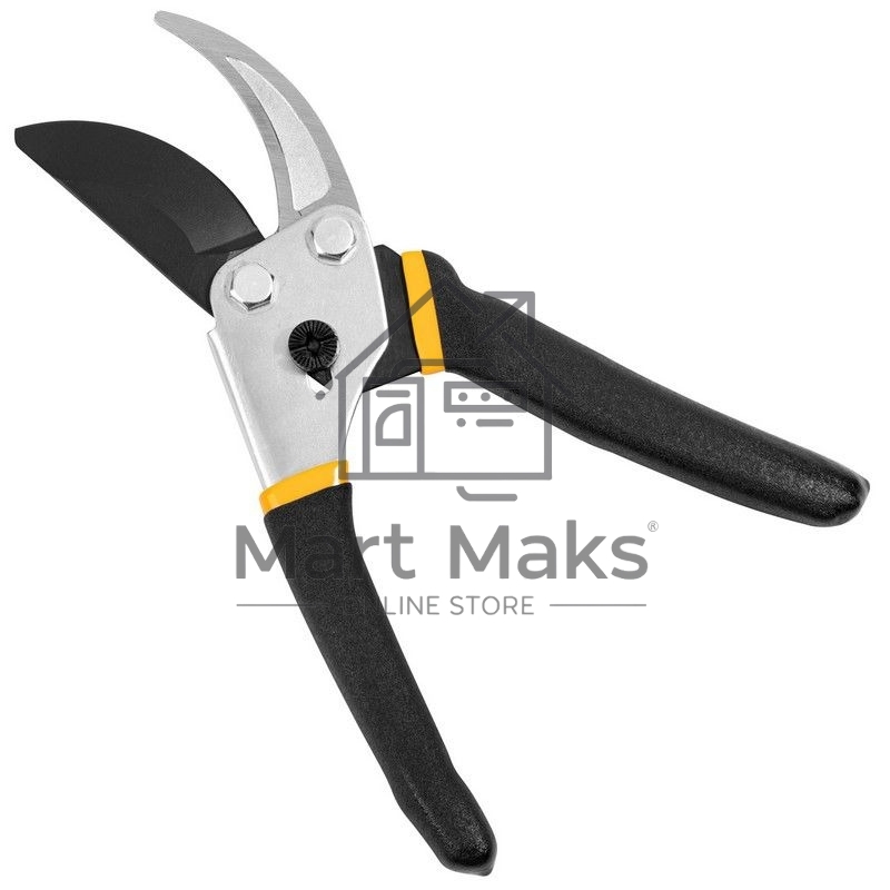 Секатор Deli DL580204 Размер 200 мм. Макс диаметр резки 15 мм. Сталь 55С. Термообработанная поверхность. Тефлоновая уплотнённая пластиковая ручка.