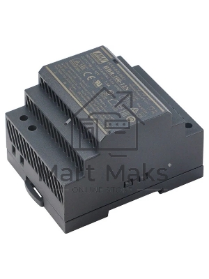 Блок питания AC-DC, 90Вт, вход 85-264 В AC 47-63Гц,120-370В DC, выход 12В,7.5А, рег. выхода 12-13.8В, в кожухе на DIN-рейку