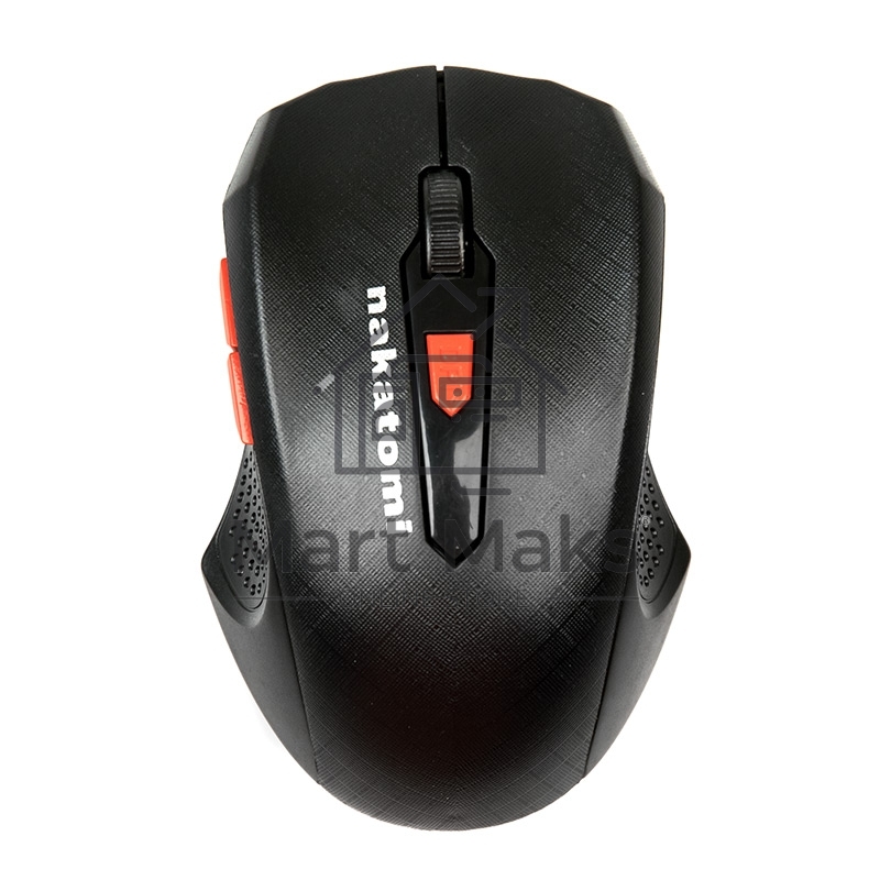 Мышь беспроводная Nakatomi MRON-07U черный, 1600 dpi, радиоканал, USB, кнопки - 5