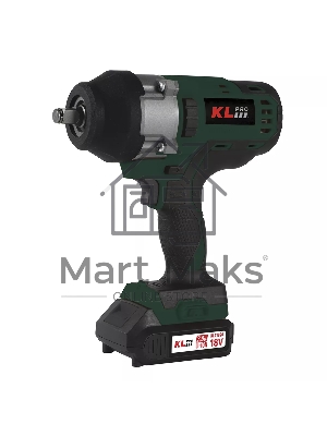 Профессиональный бесщеточный гайковерт аккумуляторный KLPRO KLSS18BHX-20 (18В, Li-ion-2шт, 2.0А·ч, 800Нм, 2 скорости, подсветка,З/У,в кейсе)