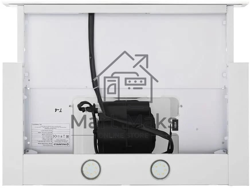 Вытяжка встраиваемая Maunfeld Ouse Touch Glass 60 белый, 60 см, 750 куб. м/ч, 48 дБ