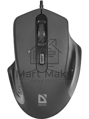 Мышь проводная Defender Datum MB-347 черный, 1600 dpi, USB, кнопки - 4