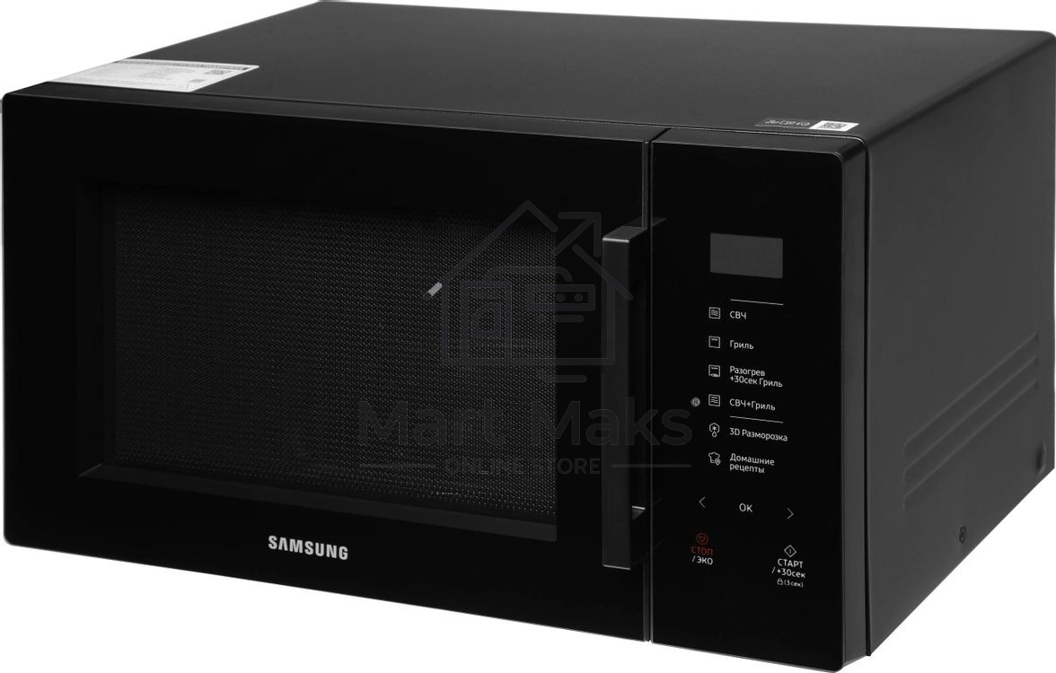 Микроволновая печь Samsung MG30T5018AK/BW черный, 30 л, 900 Вт, переключатели - сенсор