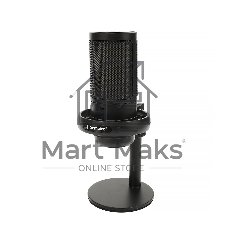 Микрофон конденсаторный Gembird M-01N, подсветка RGB, шумоподавление, настольный держатель, черный