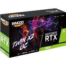 Видеокарта INNO3D GeForce RTX 3050 TWIN X2 OC, 8 GB GDDR6, 128 bit, DVI-D, DisplayPort, HDMI, GPU 1552 MHz