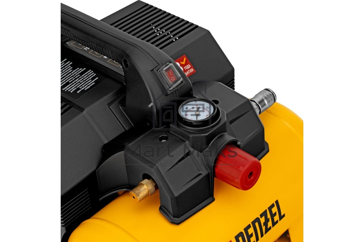 Компрессор Denzel DLS750/6 безмасляный малошумный 750 Вт, 140 л/мин,ресивер 6 л