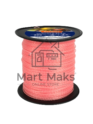 Леска Duoline D 2,4 мм L 400 м (скрученный квадрат, двухцветная, красная жила) 240-400-6