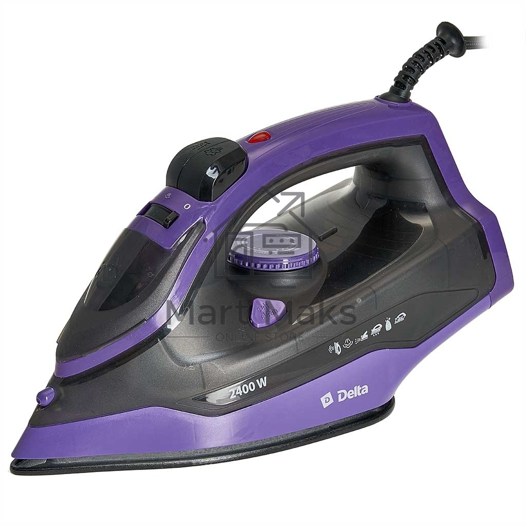 Утюг Delta DL-353 черный с фиолетовым