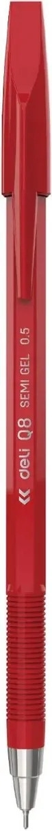 Набор ручек шариковых Deli Think EQ8-RD, красные чернила (12шт), линия 0.5мм