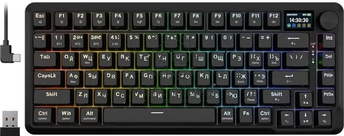 Клавиатура беспроводная Defender Redragon Flekact Pro black (USB/BT, 81 клавиша)