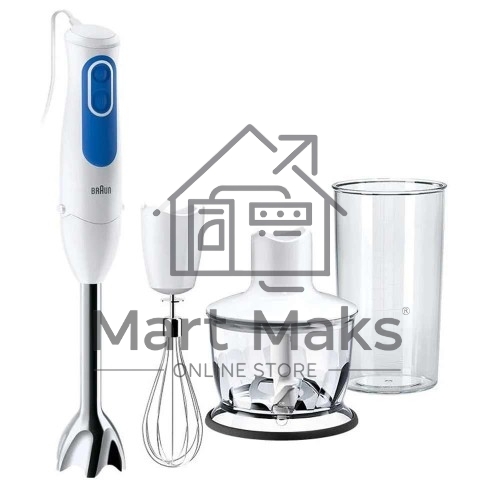 Блендер погружной Braun MQ 3035 WH Sauce 700Вт белый/синий
