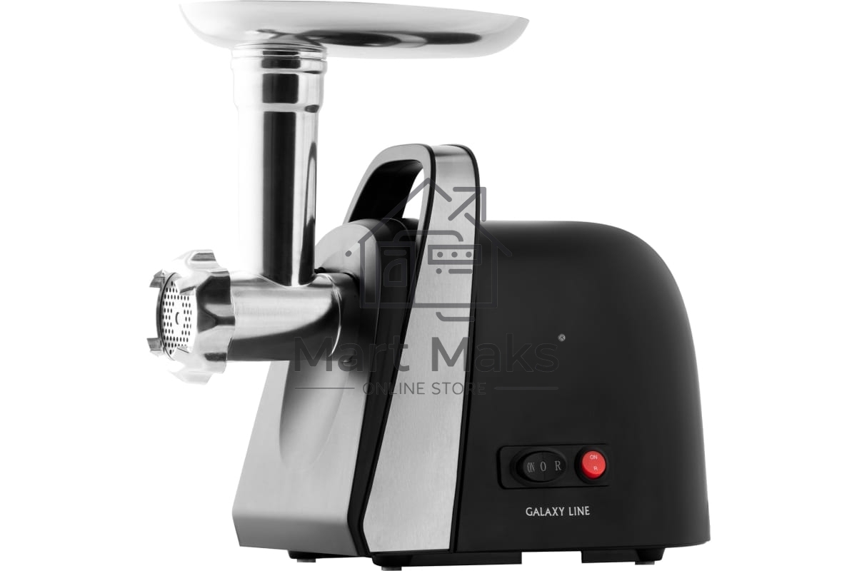 Мясорубка электрическая Galaxy Line GL 2419, черный, 1600 Вт, производительность 1,5 кг в мин, функция «Реверс»