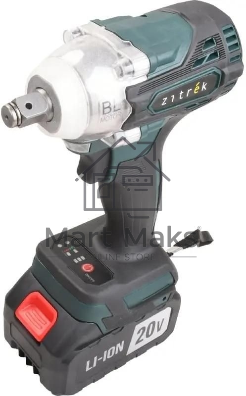Гайковерт Zitrek Crusher 20 зеленый/черный аккум. патрон:квад.1/2