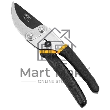 Секатор Deli DL580204 Размер 200 мм. Макс диаметр резки 15 мм. Сталь 55С. Термообработанная поверхность. Тефлоновая уплотненная пластиковая ручка.