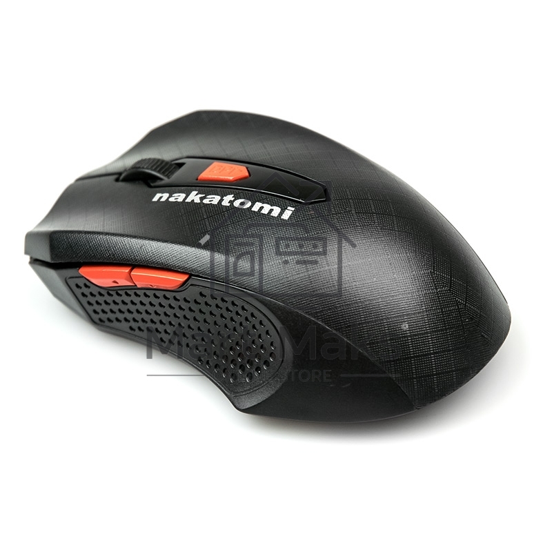 Мышь беспроводная Nakatomi MRON-07U черный, 1600 dpi, радиоканал, USB, кнопки - 5
