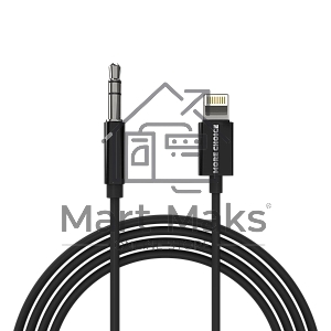 Кабель аудио MORE CHOICE (4610196409837) UK28i AUX 3.5mm Lightning 8-pin 1м, черный
