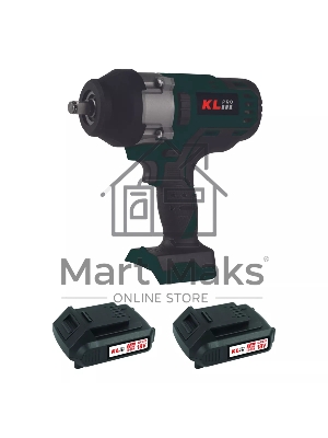 Профессиональный бесщеточный гайковерт аккумуляторный KLPRO KLSS18BHX-20 (18В, Li-ion-2шт, 2.0А·ч, 800Нм, 2 скорости, подсветка,З/У,в кейсе)