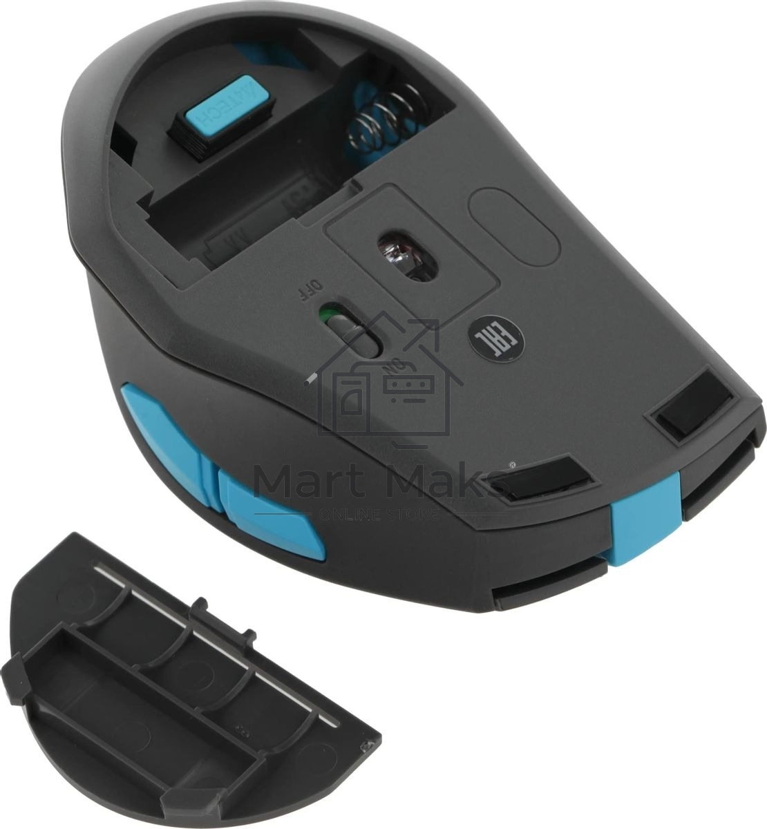 Мышь беспроводная A4Tech Fstyler FG30S серый/синий, 2000 dpi, радиоканал, USB, кнопки - 5