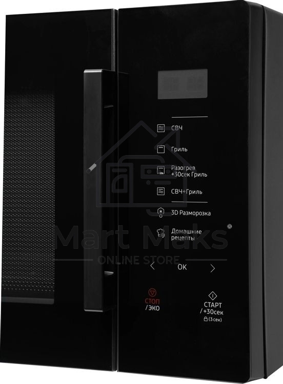 Микроволновая печь Samsung MG30T5018AK/BW черный, 30 л, 900 Вт, переключатели - сенсор