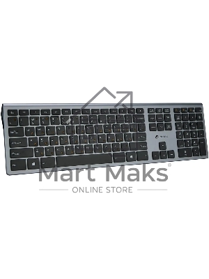 Клавиатура проводная Oklick 890S, USB, серый/черный