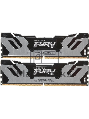 Оперативная память Kingston Fury Renegade, DDR5, 32Gb (2x16Gb), 7200MHz, CL38, DIMM, с радиатором, серебристый/черный