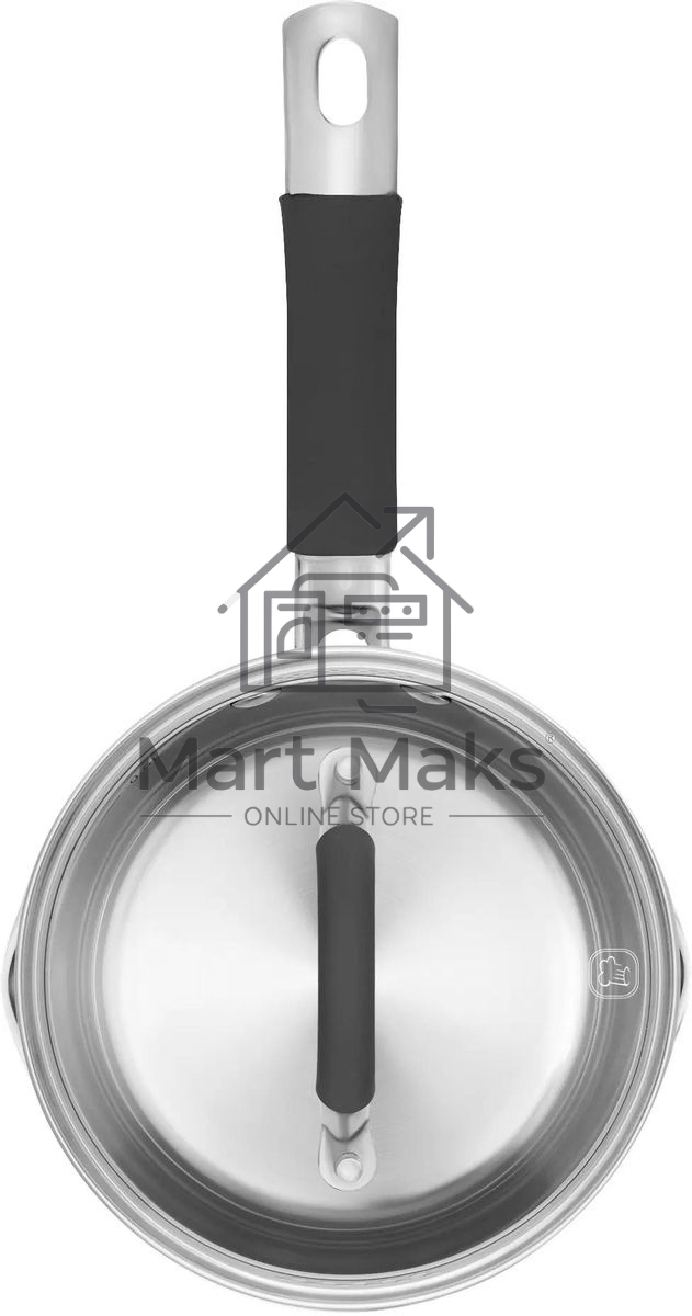 Ковш Rondell Flamme RDS-026, 1.3л, 16см, с крышкой, стальной
