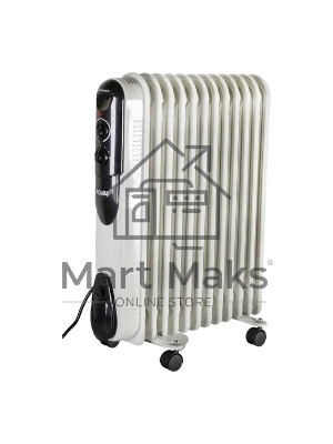 Обогреватель масляный Ресанта ОМПТ-12Н (12 секций) белый, 2500 Вт, 25 м2, термостат 67/3/5