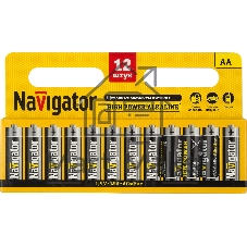Элемент питания алкалиновый Navigator AA/LR6 NBT-NE-LR6-BP12 (блист.12шт)
