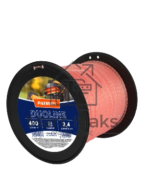 Леска Duoline D 2,4 мм L 400 м (скрученный квадрат, двухцветная, красная жила) 240-400-6