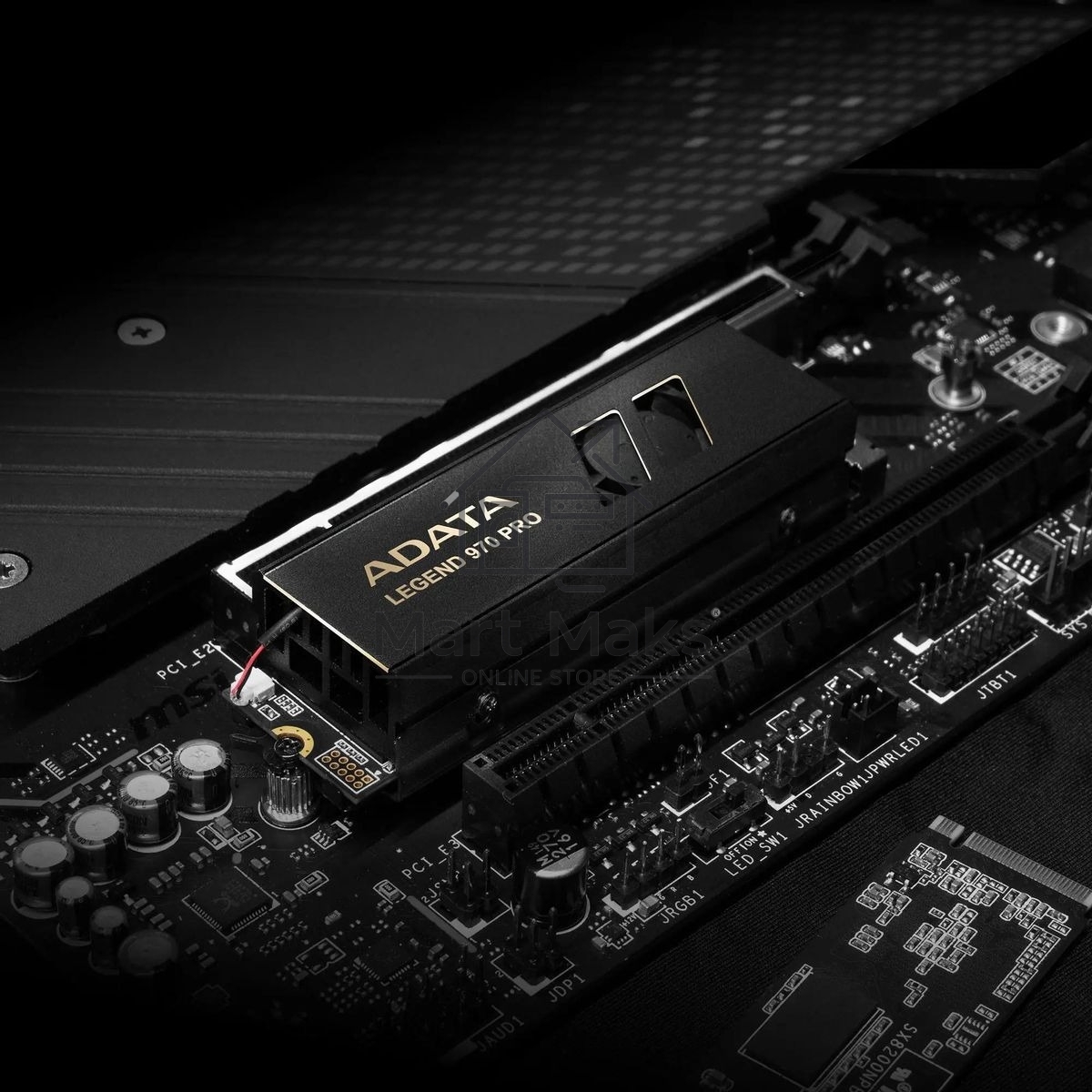 Накопитель SSD ADATA Legend 970 Pro, 2TB, PCIe 5.0 x4, M.2 2280, NVMe, R/W 14000/10000, активное охлаждение