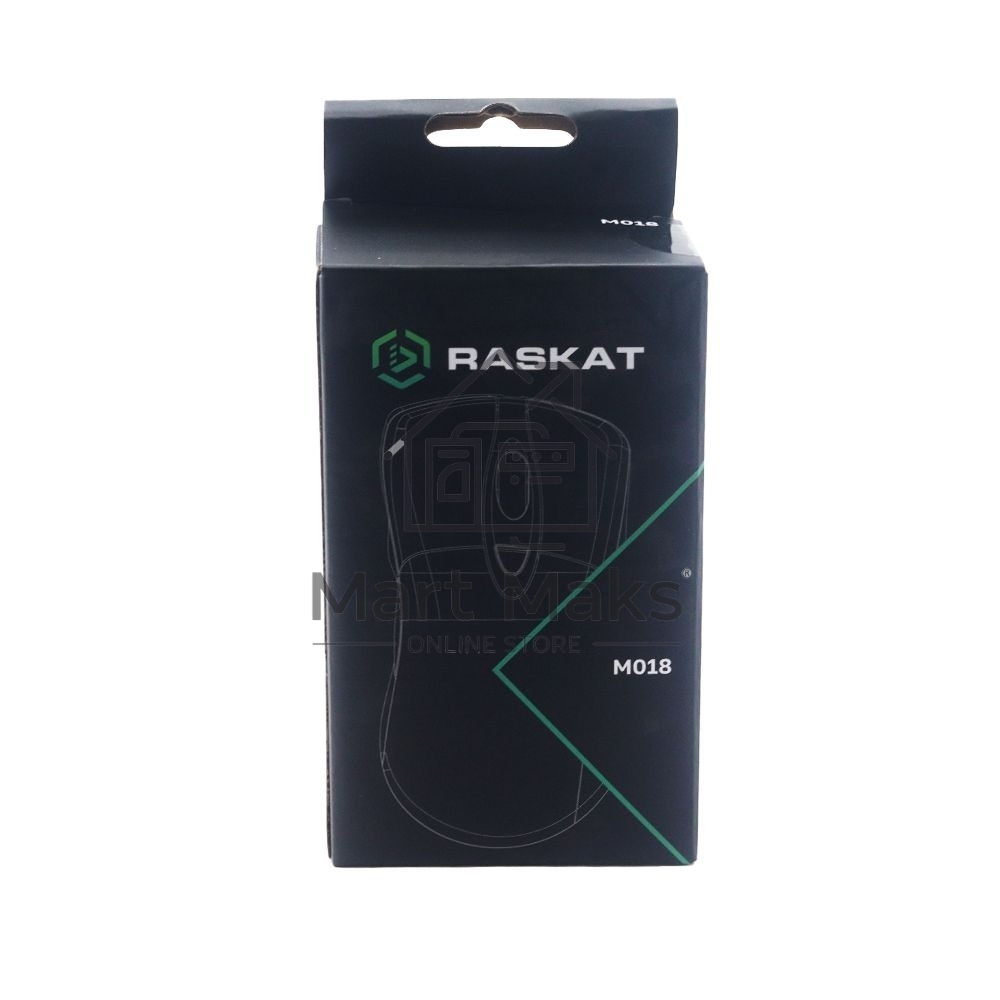 Мышь проводная Raskat M018 черный, 3200 dpi, USB, кнопки - 6