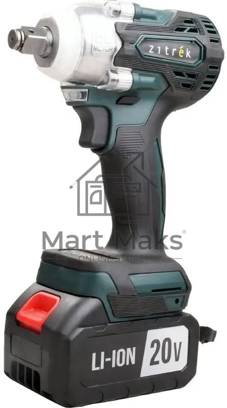 Гайковерт Zitrek Crusher 20 зеленый/черный аккум. патрон:квад.1/2