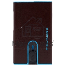 Чехол для кредитных карт Piquadro Blue Square PP4825B2BLR/MO, натур.кожа, красное дерево