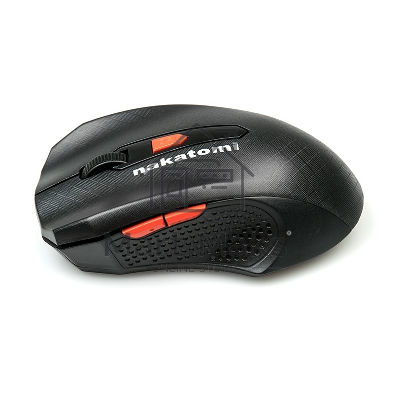 Мышь беспроводная Nakatomi MRON-07U черный, 1600 dpi, радиоканал, USB, кнопки - 5