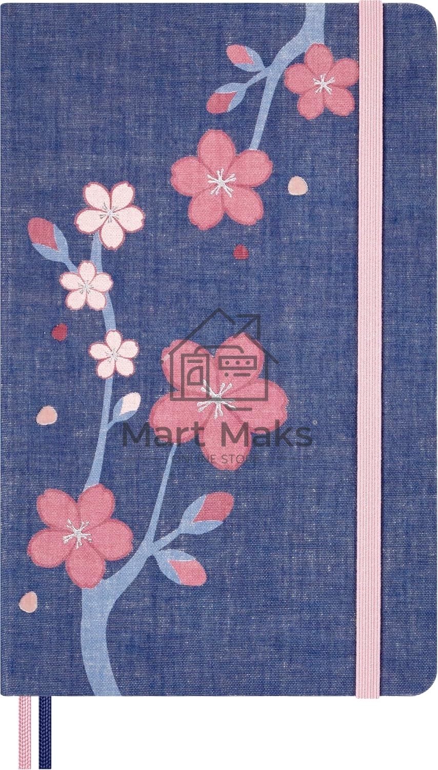 Блокнот Moleskine LIMITED EDITION SAKURA LESU08MM710BOX Pocket 90x140мм, обложка текстиль, 160 страниц, линейка, подарочная коробка, синий, 2025