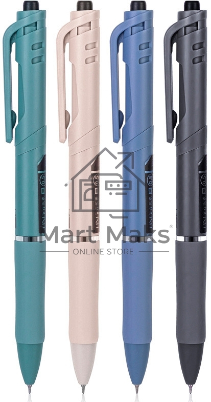 Ручка гелевая автоматическая Deli S01-A-BK ассорти, черные чернила, линия 0.5мм, резиновая манжета