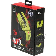 Мышь проводная A4Tech Bloody W70 Max желтый/черный, 10000 dpi, USB, кнопки - 9