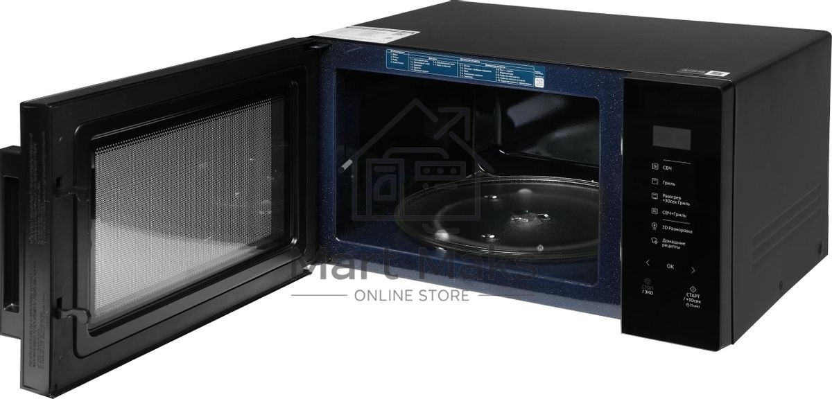 Микроволновая печь Samsung MG30T5018AK/BW черный, 30 л, 900 Вт, переключатели - сенсор