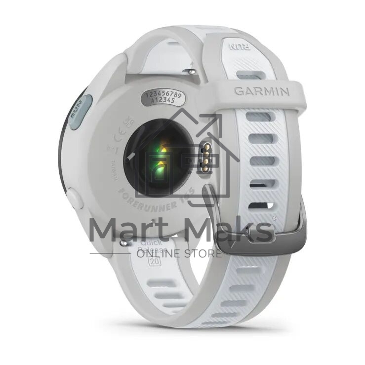 Смарт-часы Garmin Forerunner 165 белый, серый ремешок 43мм