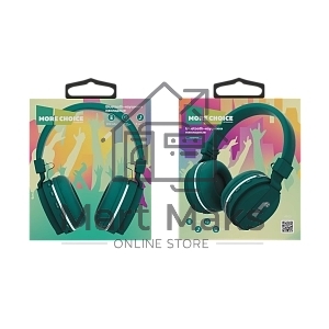 Наушники беспроводные накладные MORE CHOICE (4610196401046) HW15 Green