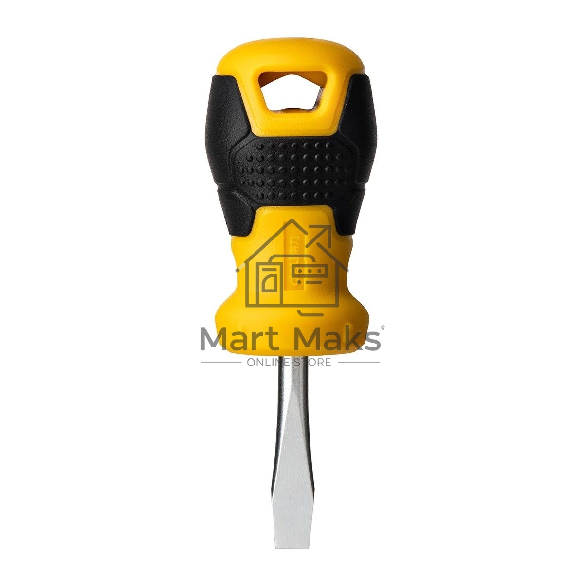 Шлицевая отвертка Deli DL6360381 6х38мм Материал: CR-V. Двухкомпонентная ручка. Хромированная